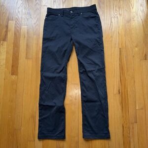PrAna Pants Mens 34x34 Black Slim Fit Stretch Chino Hiking Travel Outdoor